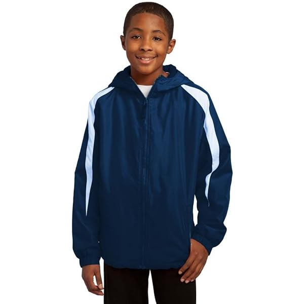 SPORT-TEK Unisex Fleece-Lined Colorblock Jacket at Amazon Men's